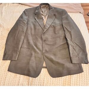 Alexander Lloyd Menswear Wool Blazer Jacket Brown Tan Subtle Pattern